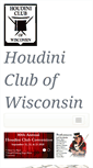 Mobile Screenshot of houdiniclubofwisconsin.com